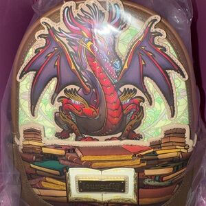 Loungefly Red and Purple Dragon Backpack